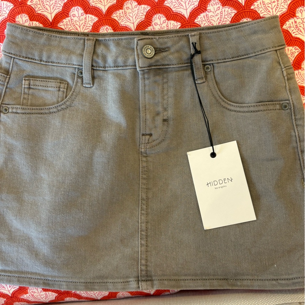 Hidden Women's Stylish Gray Denim Skirt